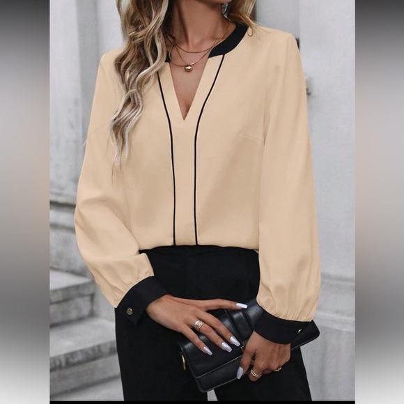 Luxe color block blouse - Picture 3 of 7